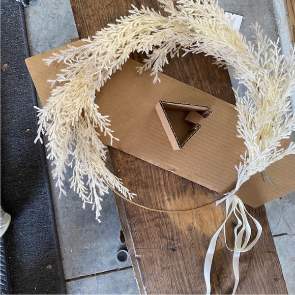 Ring Pampas Grass Wreath by Target Threshold. Lightweight & for indoor use. - Picture 3 of 11